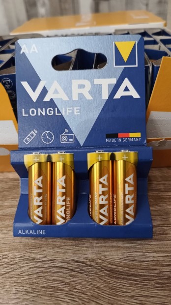 Varta longlife AA ceruza elem, tbb csomag is.