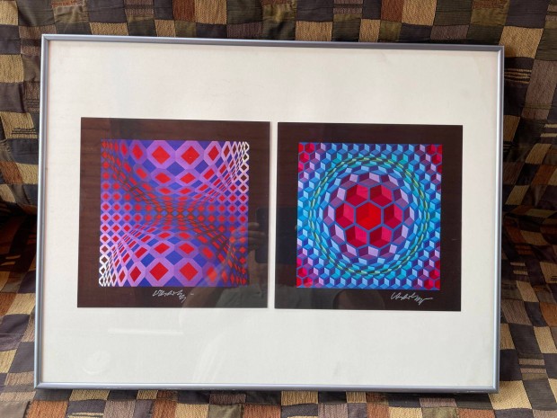 Vasarely Ketts , litogrfia !