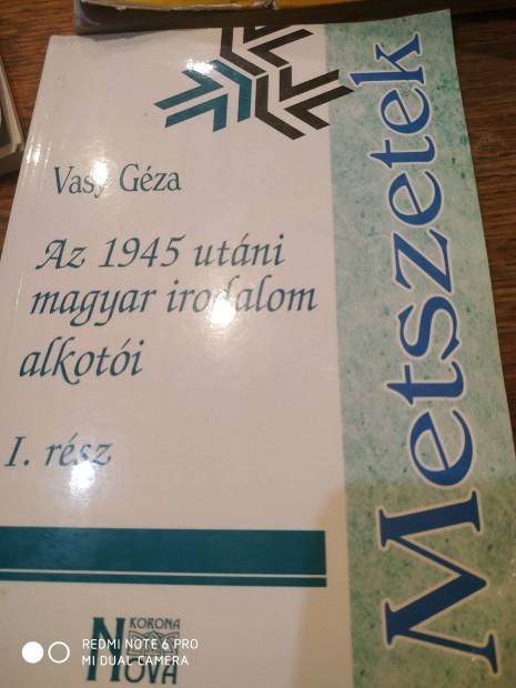 Vasy Gza: Az 1945 utni magyar irodalom alkoti.