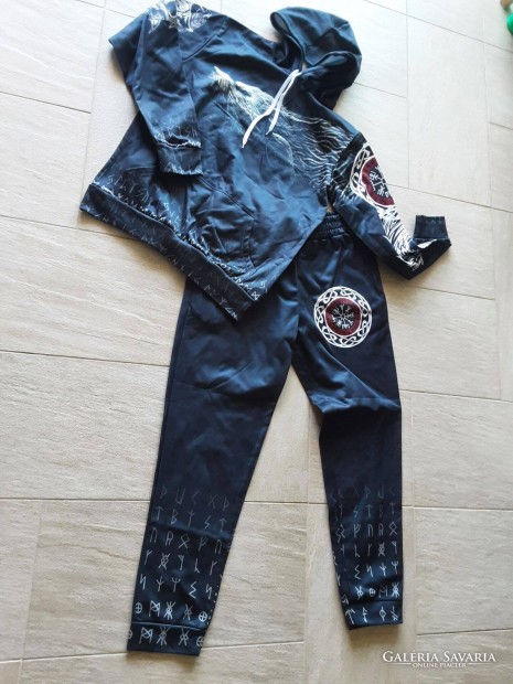 Vegvísir, runarovás kör, melegítő szett unisex, nő, férfi Új