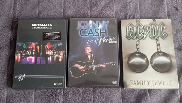 Vegyes DVD csomag,1-es rgi kd,olvass!Metallica,Ac/Dc