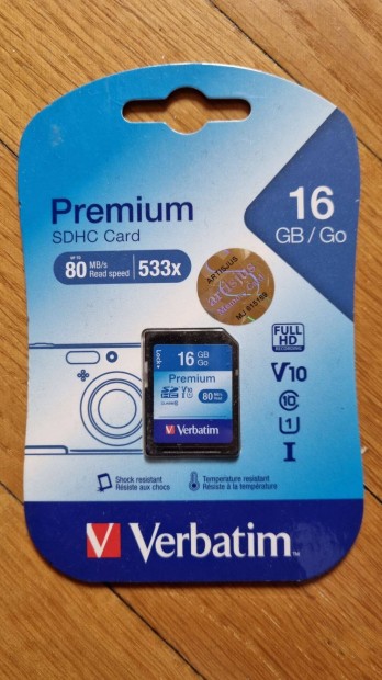 Verbatim 16GB SDHC krtya 4000.-Ft