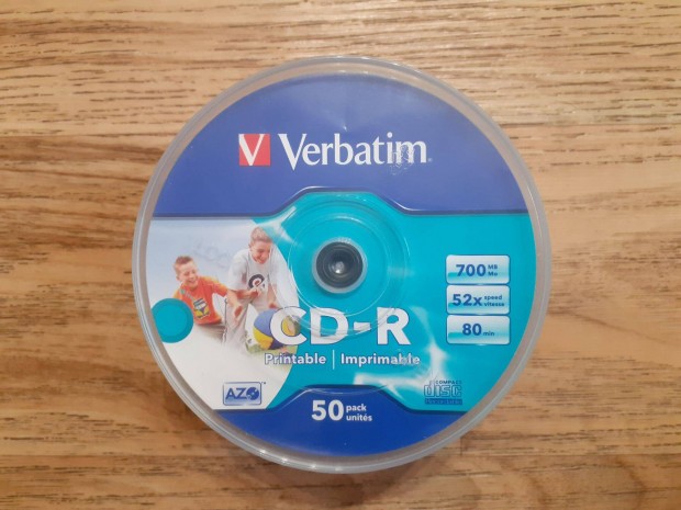 Verbatim 700 MB, 52x, 80min CD-R AZO Printable (Nyomtathat)