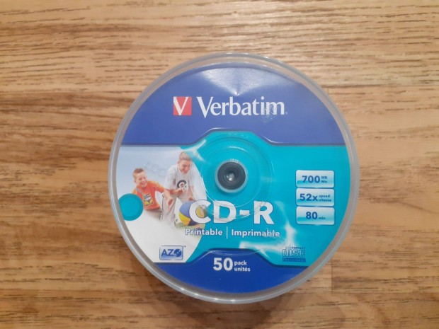 Verbatim 700 MB, 52x, 80min CD-R AZO Printable (Nyomtathat)