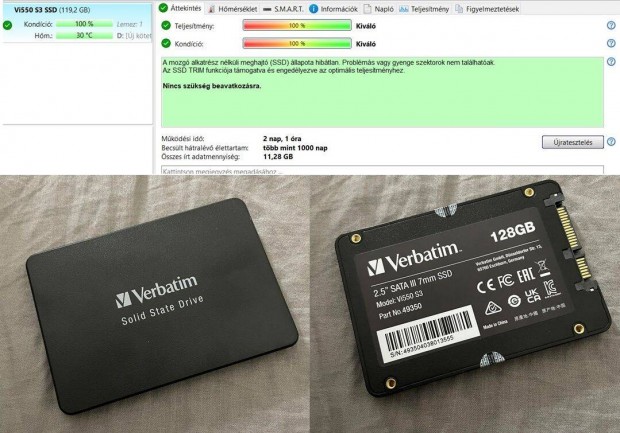 Verbatim Vi550 128GB SATA3 SSD elad!