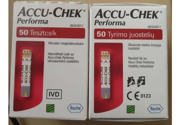 Vrcukorszint mr tesztcsk:Accu-Chek Performa.Bontatlan,eredeti dobo