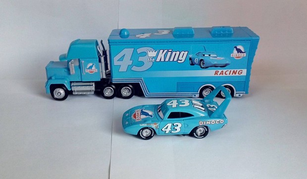 Verdák Mack kamion + King - Cars Mcqueen kamion és kisautó