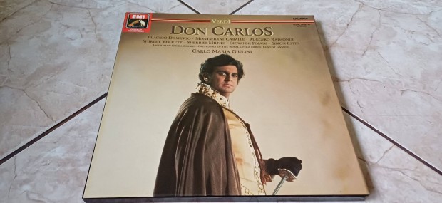 Verdi Don Carlos Giulini 4lp bakelit hanglemez box