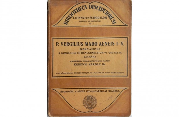Vergilius Maro - Aeneis I. - V.- szemelvnyek, 1929