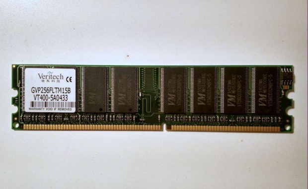 Veritech DDR1 400MHz 256MB RAM (Ver.1) teszteletlen