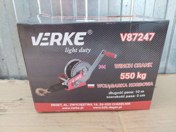 Verke kzi csrl 550 kg 10 m hevederrel V87247