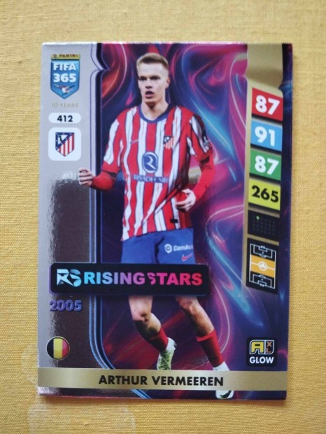 Vermeeren Atletico Madrid FIFA 365 2025 GLOW Rising Star focis krtya