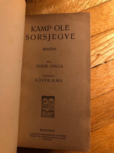 Verne Gyula: Kamp Ole sorsjegye antik kiads