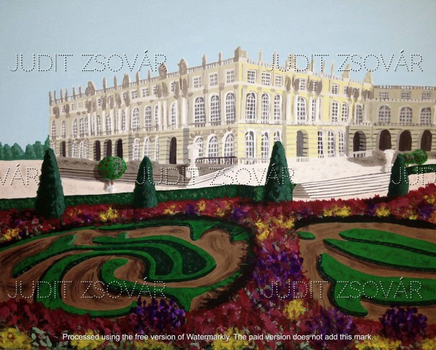 Versailles-i kastly akril vsznon, 40 x 50 cm