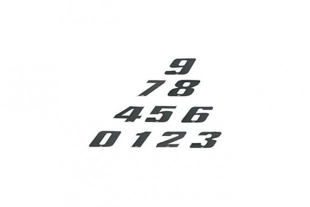 Versenysz�m matrica "3" fekete/kr�m