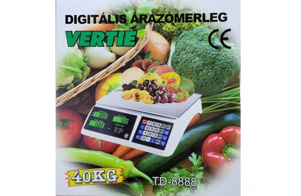 Vertie asztali digitlis LCD kijelzs bolti mrleg 40kg