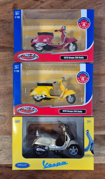 Vespa 1:18 modellek