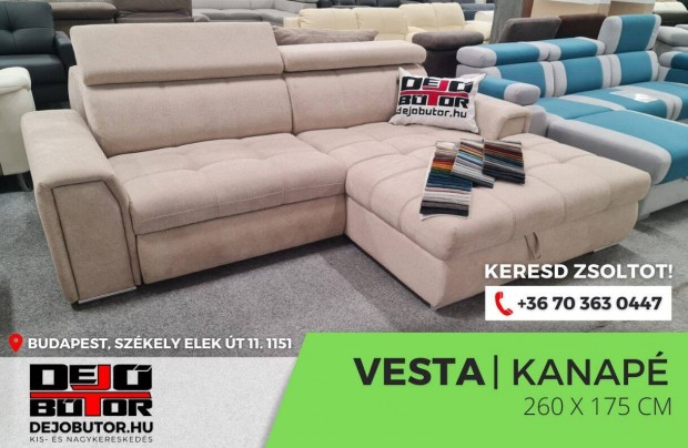 Vesta bzs rugs sarok kanap lgarnitra 265x175 cm gyazhat