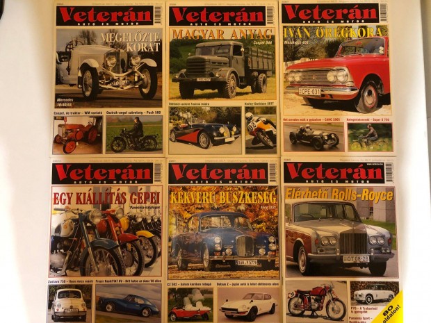 Veterán Autó és Motor magazin 21 lapszáma egyben eladó