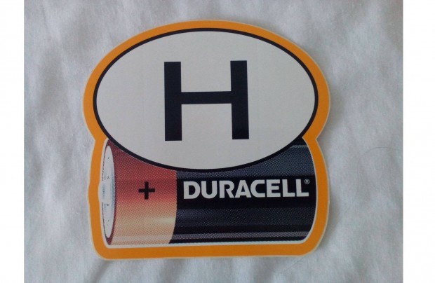 Vetern aut -sok!"H" Hungary Duracell matrica autra, motorra.Retro