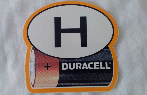 Vetern aut -sok!"H" Hungary Duracell matrica autra, motorra.Retro