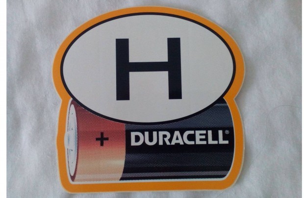 Vetern aut -sok!"H" Hungary Duracell matrica autra, motorra.Retro!!