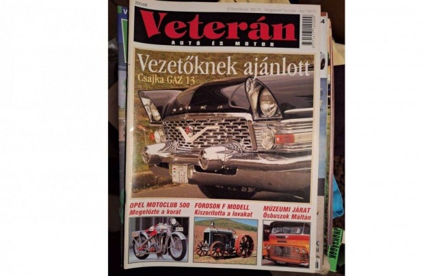Veterán autó és motor 2004/6-os szám eladó szép állapotban