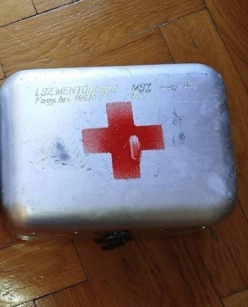 Veter�n r�gi , retro kb 50 �ves alum�nium ment�doboz els�seg�ly doboz 