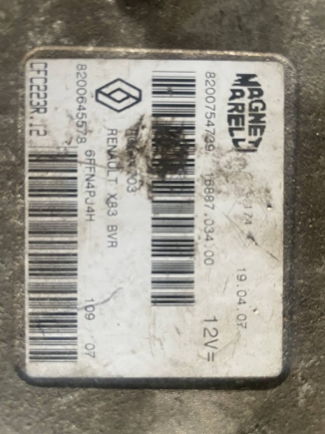 Vezérlő 8200754739 8200645578 16887.034.00 Renault Magneti Marelli