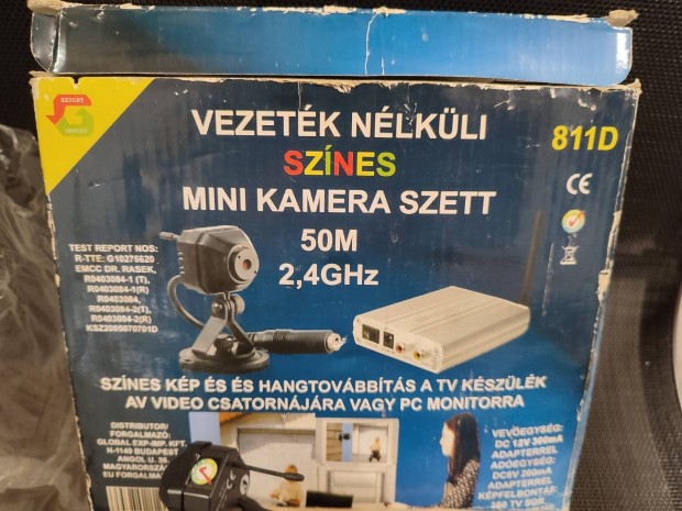 Vezetk nlkli sznes mini kamera szett j 