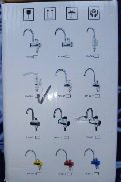Vezetékes vízmelegítő csaptelep Temmax RX-005-1