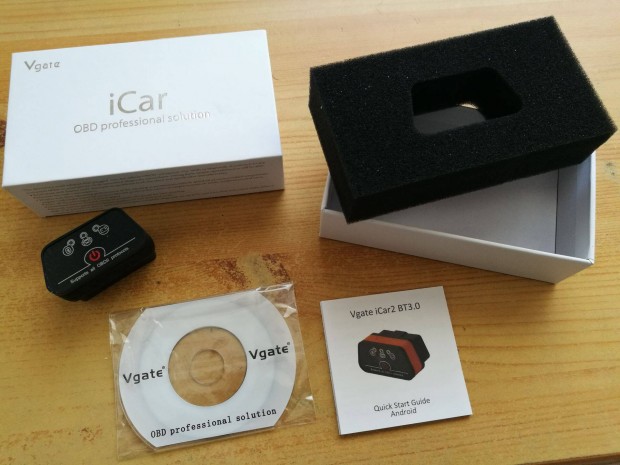 Vgate Icar 2 j Bluetooth OBD hibaolvas hibatrl, dobozban, CD-vel