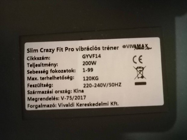 Vibrcis trner slim crazy fit pro