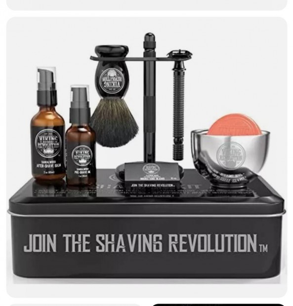 Viking Shaving revolution borotvlkoz szett fmdobozban