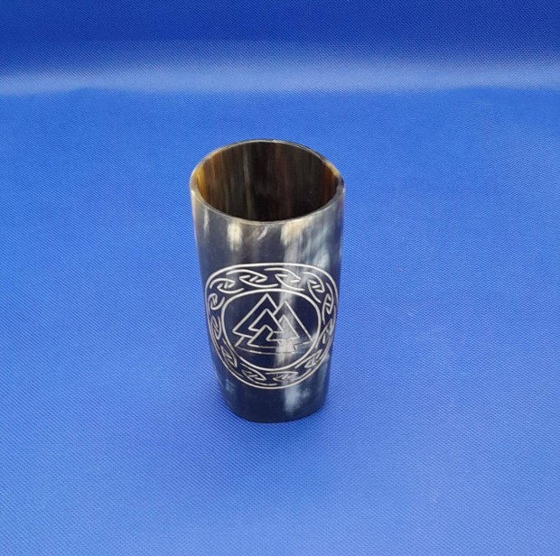 Viking mintás valódi agancs kupa pohár