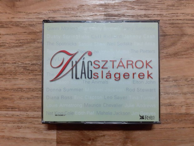 Világsztárok - Világslágerek (5 lemez, újszerű állapotban + 1 könyv)