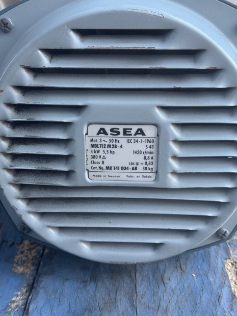 Villanymotor 4kw 380v 1400fordulat