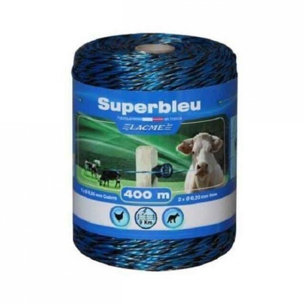 Villanypsztor Vezetk 400m 80kg 0,38 /m 3mm Superbleu, 3 vezetszl