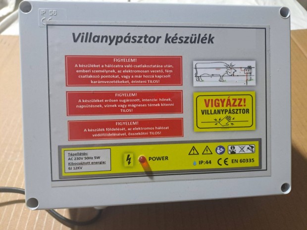 Villanypsztor, 230 V , 6 joule, 12 KV, nagy test, gyapjas, llat