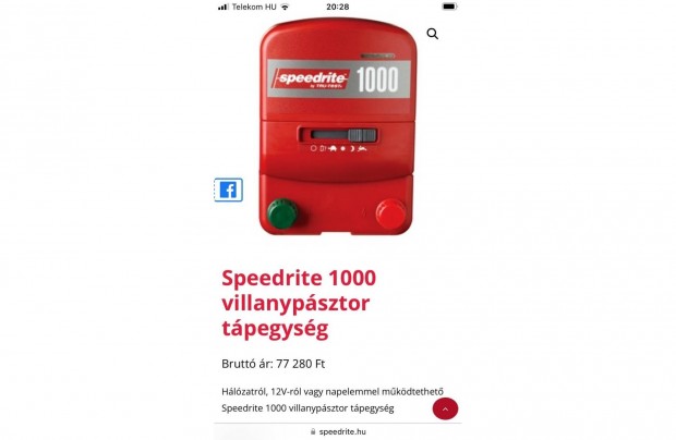 Villanypsztor speedrite 1000