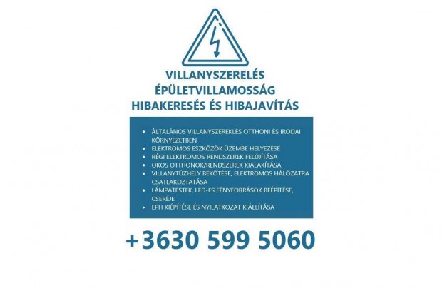 Villanyszerels Budapasten s Pest megyben