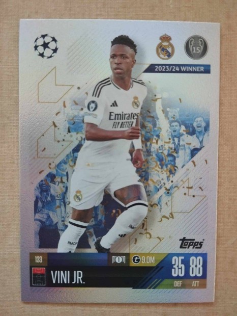 Vini Jr. (Real Madrid) Match Attax Bajnokok Ligja 2024/25 krtya