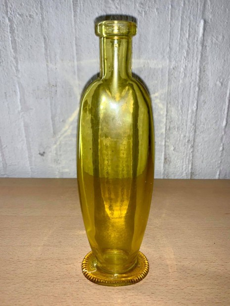Vintage 0.2-es srga flis dekor veg palack (23 cm magas)