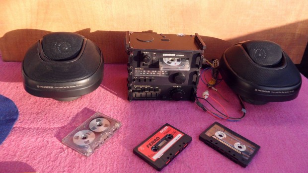 Vintage Antik jap. autó, kamionba mini hifi torony Pioneer 300 hangfal