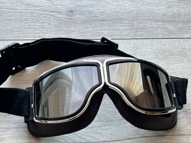 Vintage Aviator retro motoros szemveg buksisak napszemveg irridium