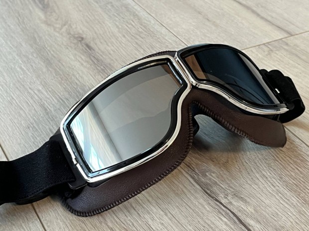 Vintage Aviator retro motoros szemüveg bukósisak napszemüveg tükrös
