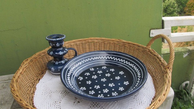 Vintage Gmundner Keramik kk virgos tl s gyertyatart