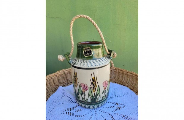 Vintage Hkli-Keramik Klinker vza vadvirgdsztssel