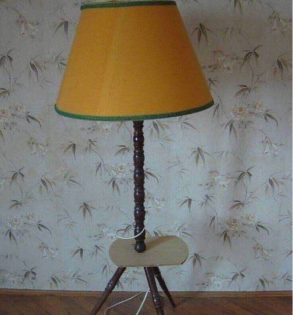 Vintage fa lámpa állólámpa