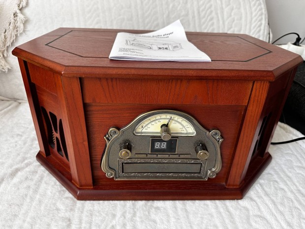Vintage fonogrf, bakelit, radio,  USB CD kazetta lejtsz multimedia 